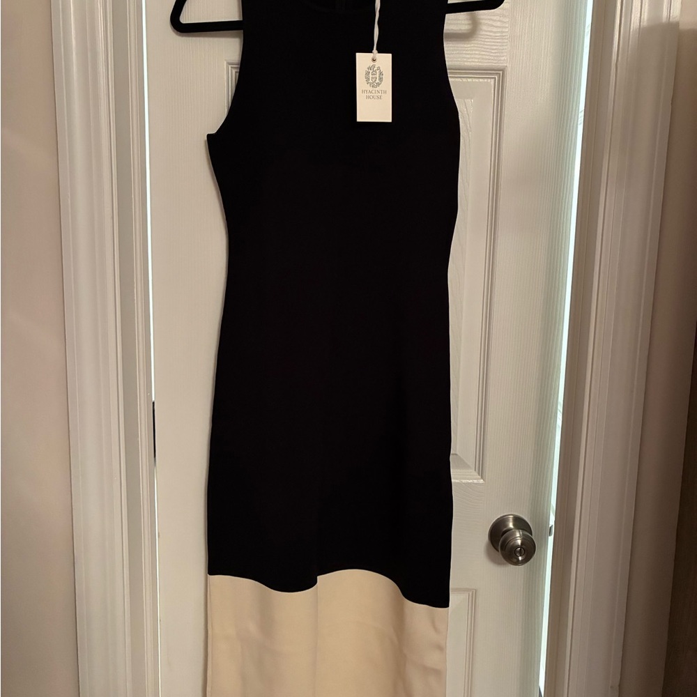 Sleeveless Tuckernuck Black and White Colorblock Charlotte Midi Dress - Picture 2 of 6